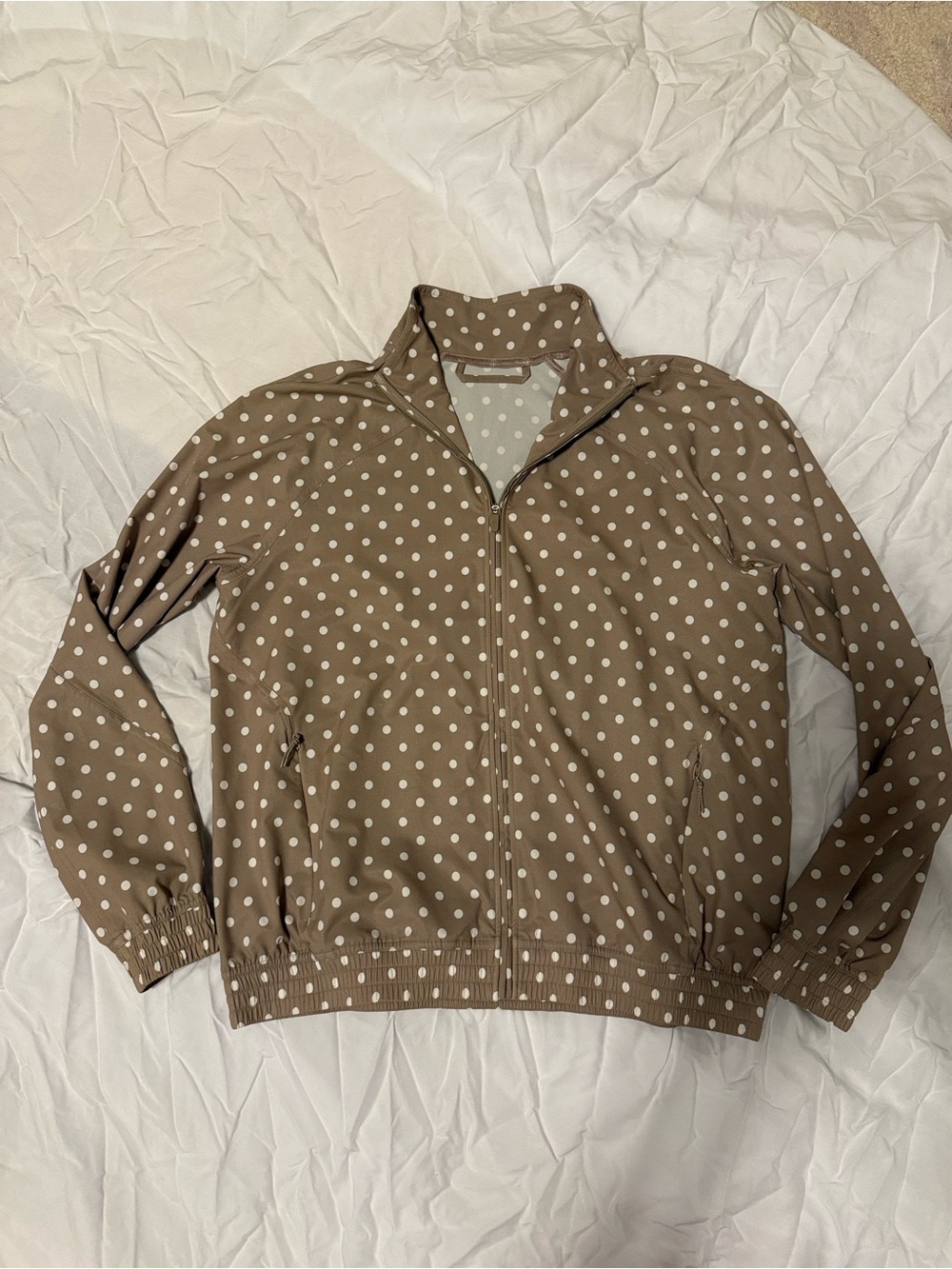 lululemon athletica Taupe Polka Dot Full-Zip Jacket